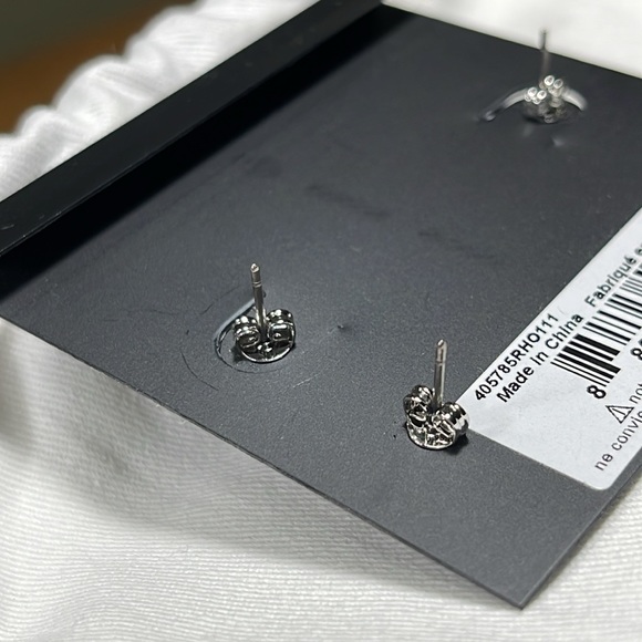 NWT COACH Signature Stud & Crystal Stud Earrings Set - Picture 6 of 8